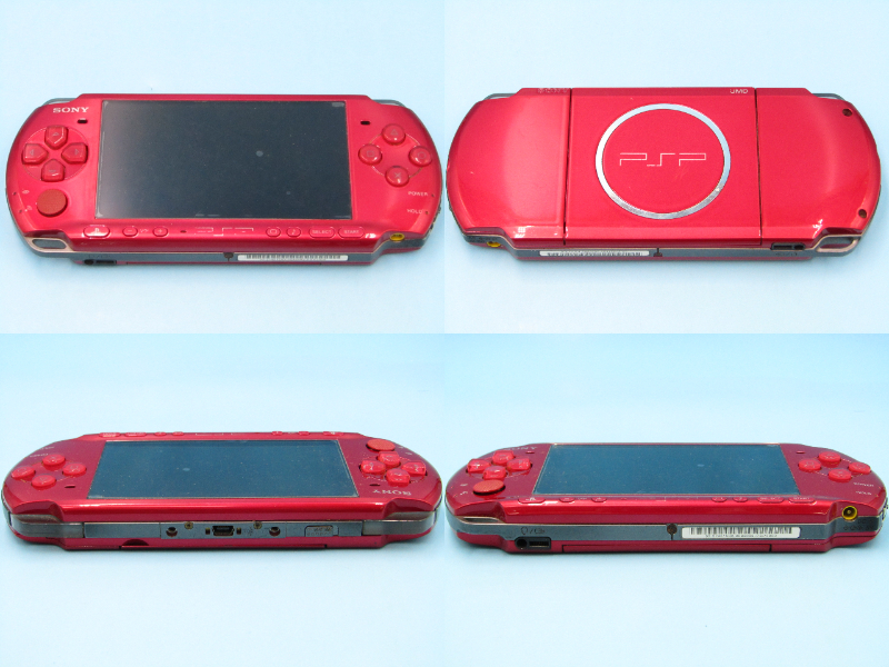 J016 PSP 本体　レッド　動作不良品_画像3