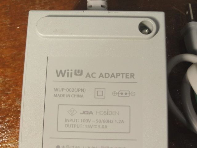 Wii U AC ADAPTER アダプター WUP-002 SENSOR BAR センサー バー RVL-014 ケーブル 3点 保証_画像2