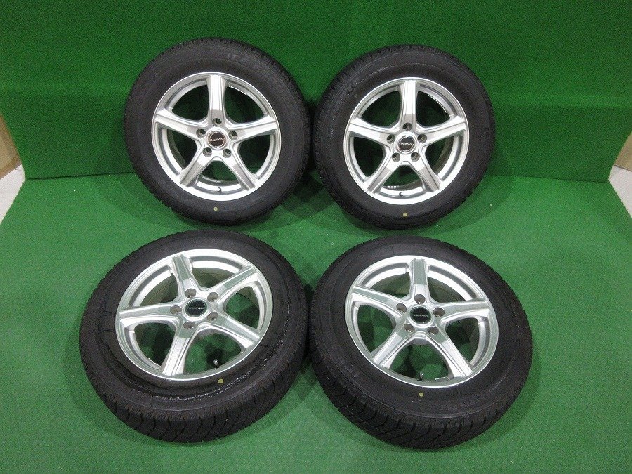 美品★BALMINUM 16インチ アルミ 16×6.5J +38 2021年製/バリ溝★ICE ESPORTE 205/60R16 スタッドレス/冬用 4本[ノア/ヴォクシー]_画像1