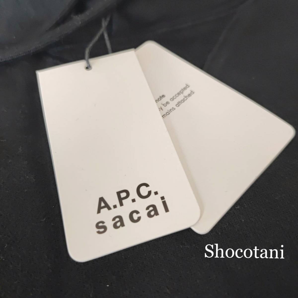 新品未使用sacai× A.P.Cコラボ フーディー sacai APC S ブラック_画像8