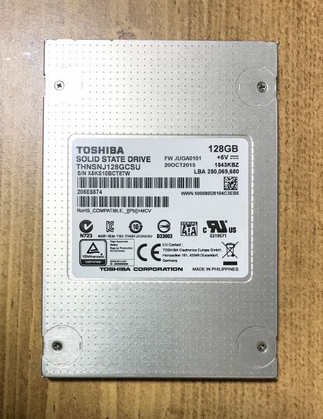 【5台セット】TOSHIBA / SOLID STATE DRIVE / THNSNJ128GCSU / 7mm / 128GB 【正常】_画像3