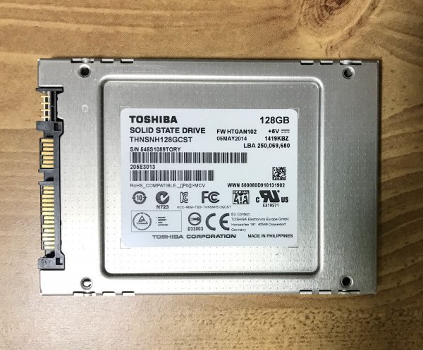 【5台セット】TOSHIBA / SOLID STATE DRIVE / THNSNH128GCST / 7mm / 128GB【正常】_画像3