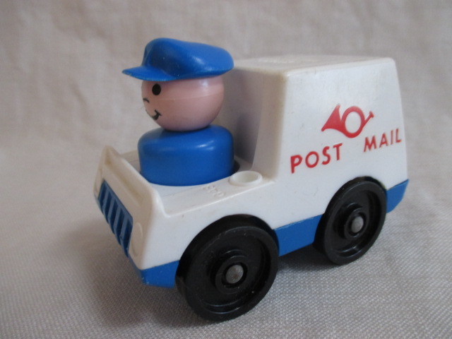 即決★FISHER PRICE TOYS フィッシャープライス　ヴィンテージ☆POST MAIL 車　ポストマンドール_画像1