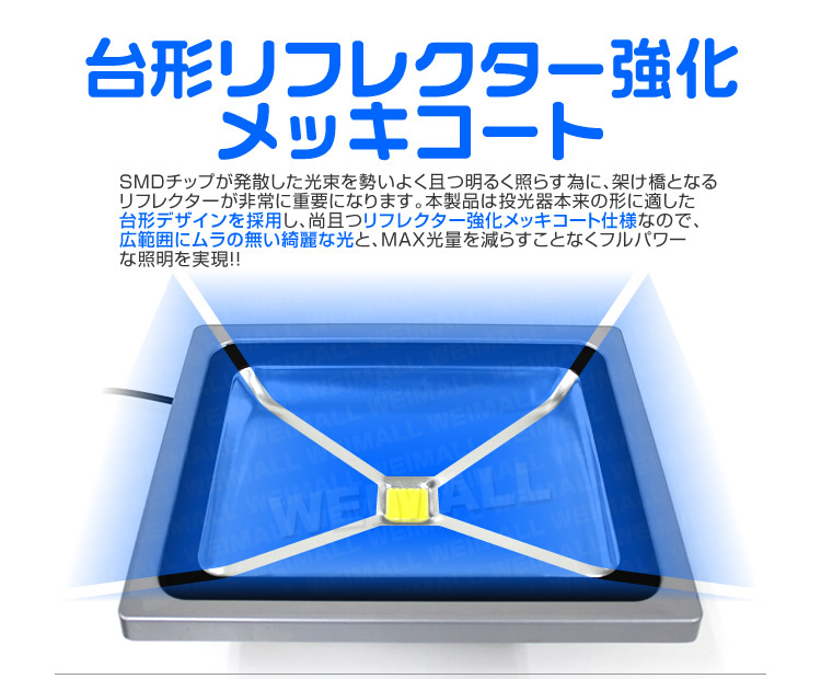 10個セット LED投光器 20W 電球色 暖色 防水 看板照明 作業灯 外灯 新品 未使用_画像8