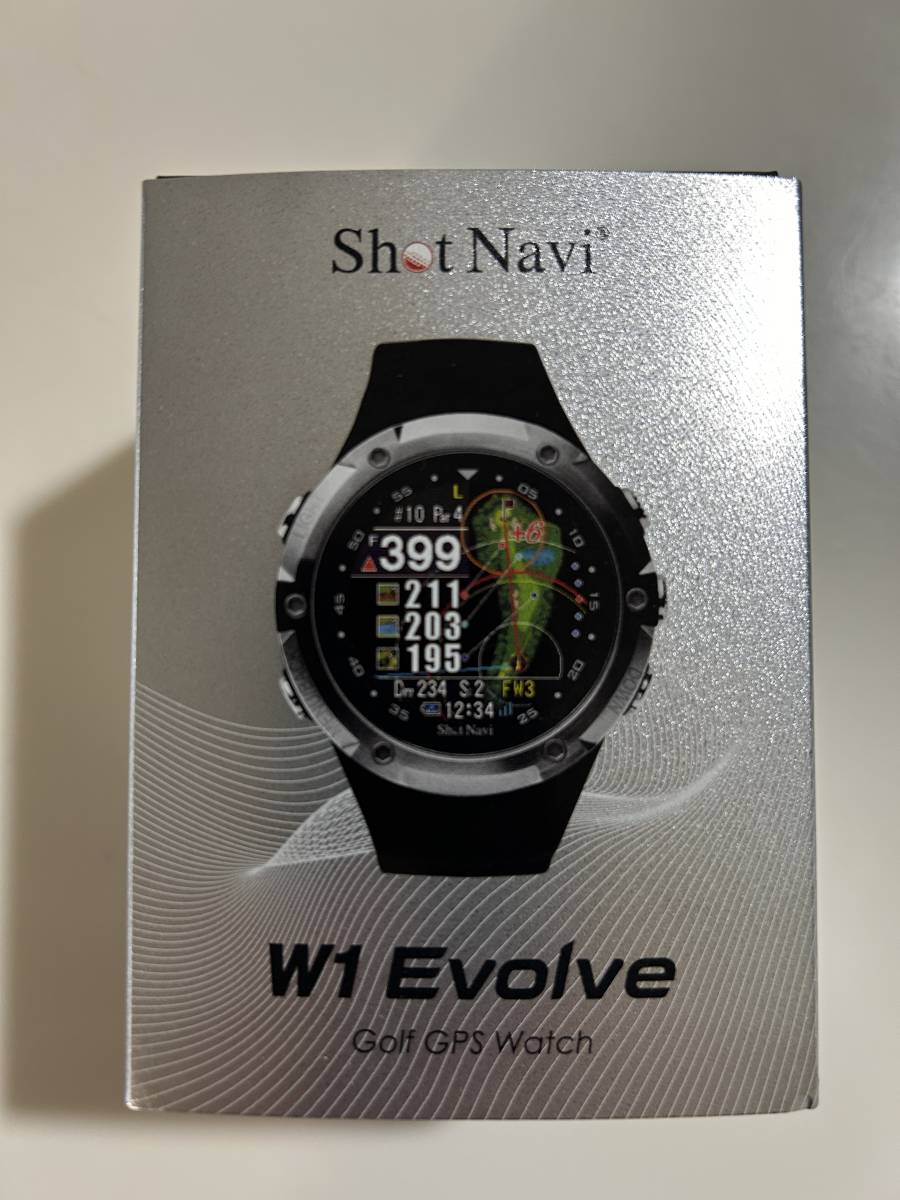 ショットナビ W1 エボルブ ウォッチ型ゴルフナビ W1 EVOLVE　ブラック_画像1