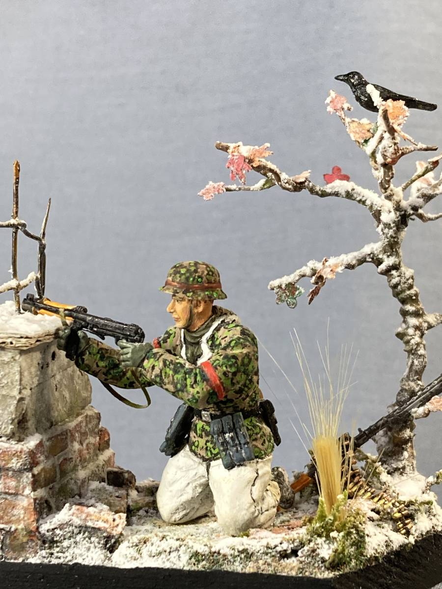 1/35フィギュア完成 初雪の前線 ドイツ兵冬季迷彩 値下げの画像6