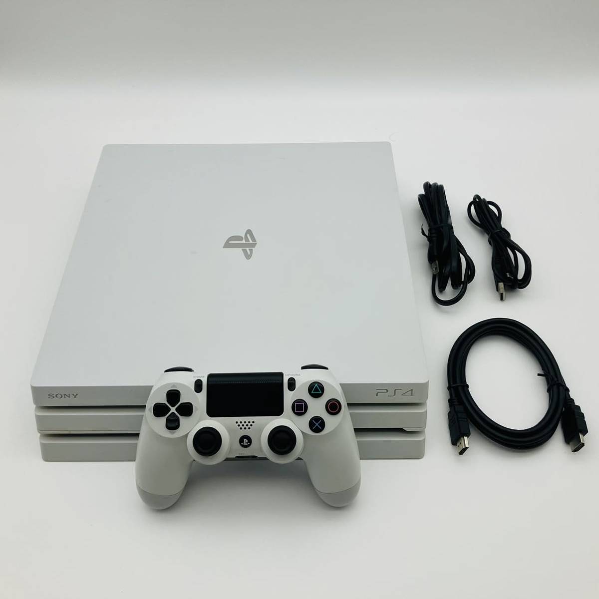 [動作品] PS4 Pro 最終タイプ CUH-7200B 1TB 本体一式 PlayStation4 プレステ４ プレイステーション４ グレイシャーホワイトsony ソニー_画像1