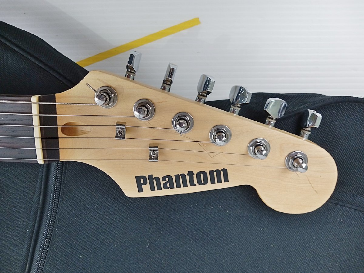 [7D-61-007] エレキギター Phantom Guitarworks ファントム・ギターワークス ST-360/B 本体+ソフトケース 動作確認済 中古_画像2