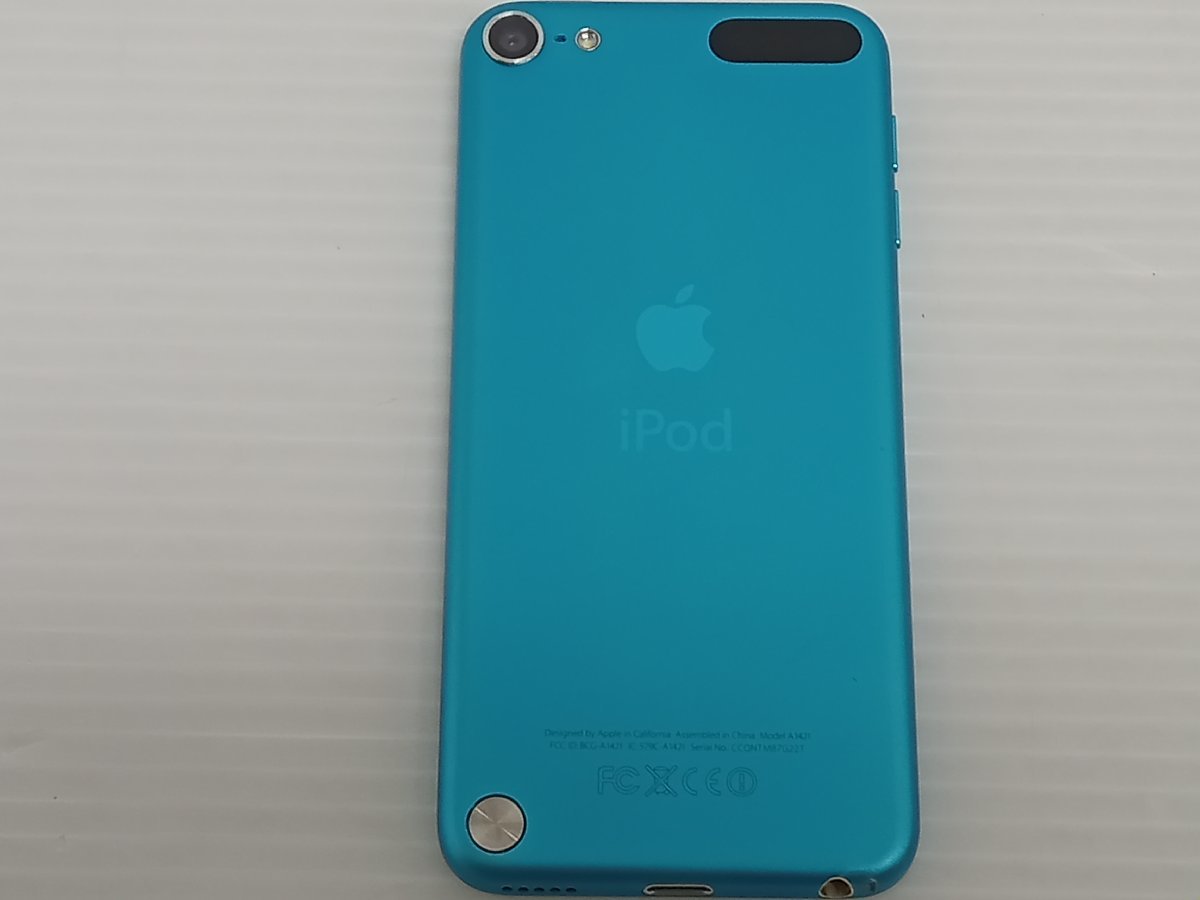 [B8B-61-047-1] Apple アップル iPod touch MGG32J/A 第5世代 16GB ブルー 動作確認済み 本体のみ 中古_画像2