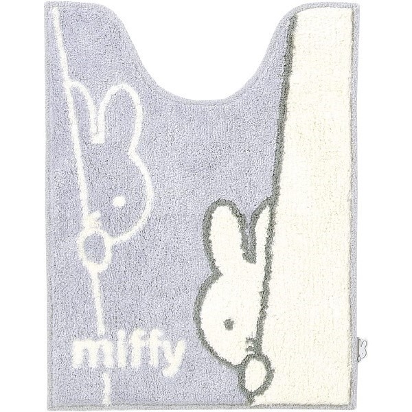 [ immediate payment ].. Miffy .... appear toilet ta Lee one step long toilet mat approximately 80×60cm gray senko- Miffy 