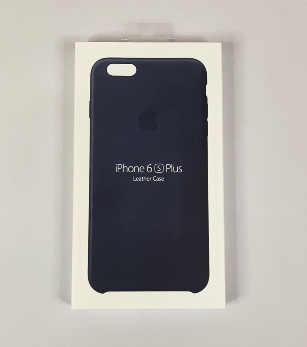 送料無料◆ Apple アップル 純正 iPhone 6 Plus / 6S Plus レザーケース カバー ミッドナイトブルー MKXD2FE/A_画像2