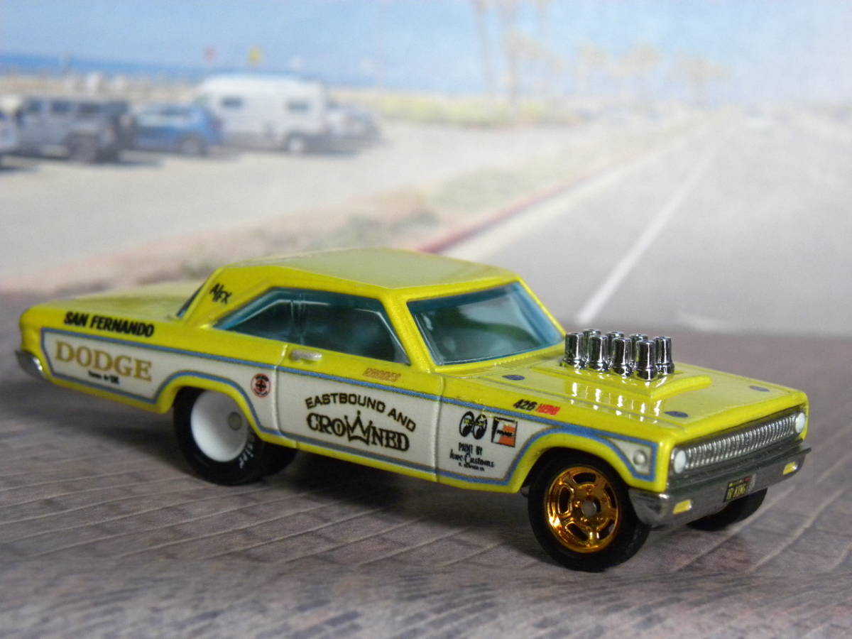 即決☆☆1965 DODGE CORONET 426 HEMI MOON ダッジ コロネット メタルシャーシ、リアルライダー ルース ホットウィール Hot Wheels の画像1