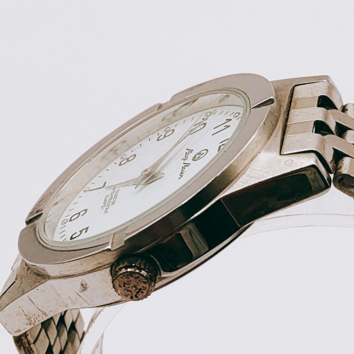 #167 Mavy Mason マビーメイソン 腕時計 アナログ 3針 白文字盤 シルバー色 レディース 時計 とけい トケイ アクセサリー ヴィンテージ_画像5