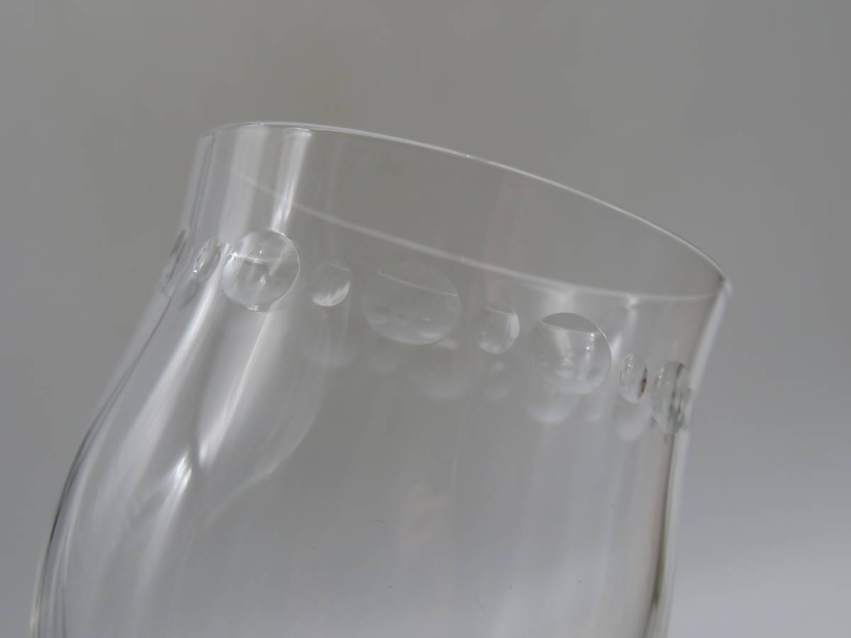 K5399 TIFFANY&Co. ティファニー ワイングラス ペア クリスタル ガラス MADE IN FRANCE 未使用 硝子 2客 洋食器_画像3