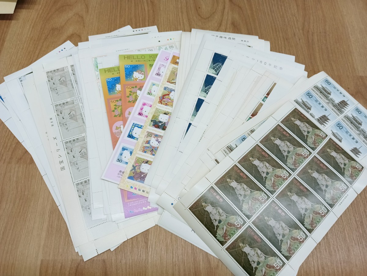 切手 シートのみ 額面 約19万 日本郵便 国際文通週間 コレクション保管品 ハローキティ 記念切手 国立公園 世界遺産 オリンピックの画像7