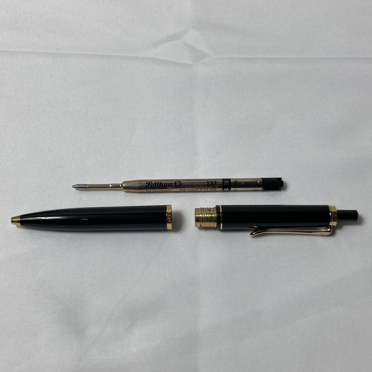 【未使用保管品】Pelikan ペリカン SOUVERAN スーべレーン 万年筆 ペン先 14C-585 F インクボトル付 ボールペン付　レザーケース付　K183_画像7