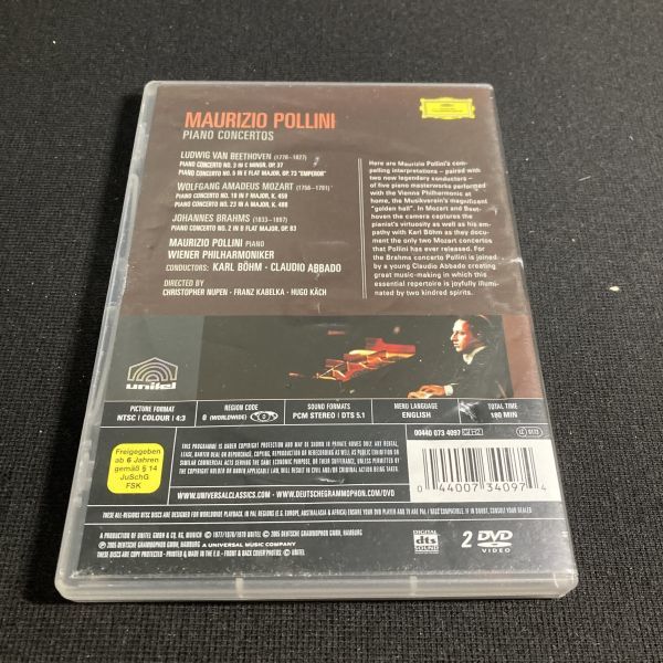 【輸入盤】 クラシックDVD POLLINI PIANO CONCERTOS BOHM・ABBADO マウリツィオ・ポリーニ wdv76_画像2