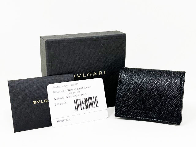 ブルガリ コインケース クラシコ グレインレザー 小銭入れ メンズ ブラック 黒 BVLGARI 未使用品 20371_画像10