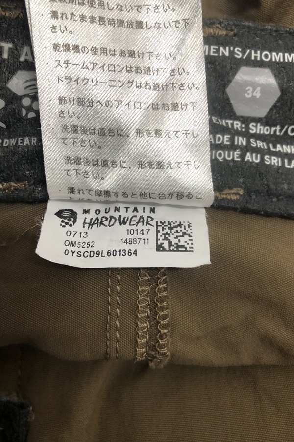 【送料無料】東京)Mountain Hardwear マウンテンハードウェア ポルチノショーツ OM5252 サイズ34の画像5