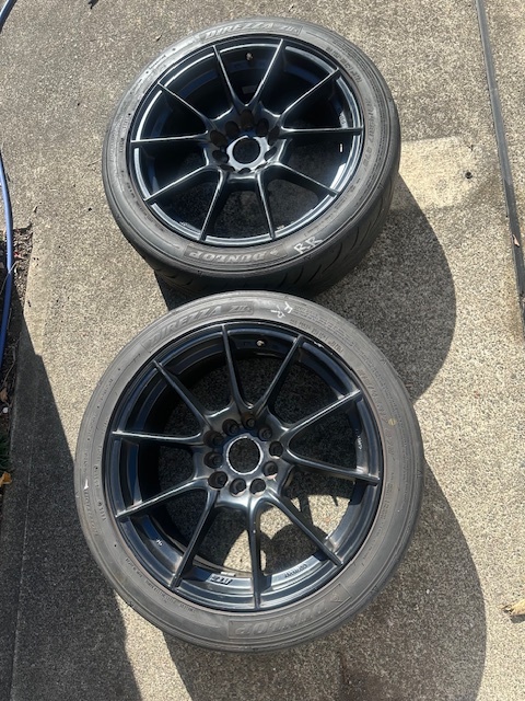 中古 ATS DTC 17インチ 7.5J +30 5Hx120 軽量ホイール & 16年製 DUNLOP DIREZZA Z2 215/45R17 4本セット BMW E36 E46等_画像1