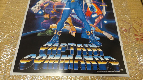 * Capcom original arcade Captain commando -CAPTAIN COMMANDO poster B2 size unused CAPCOM ARCADE genuine POSTER*