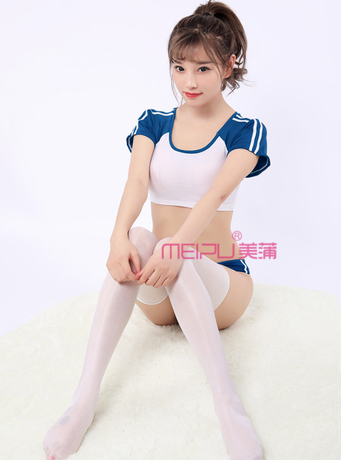 n320NV super sexy costume play clothes gym uniform student bruma[ tops * pants 2 point set ] swimsuit uniform navy × white 