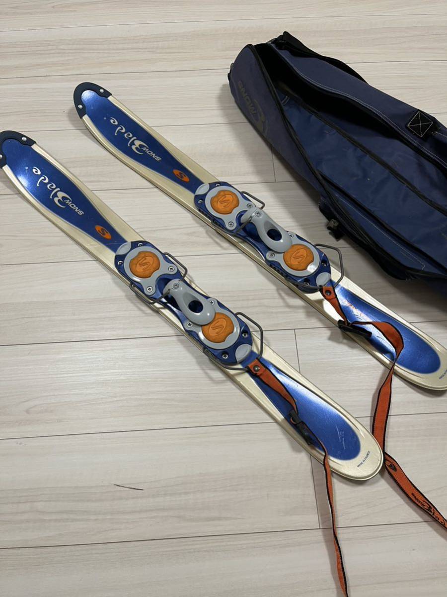 SALOMON サロモン SNOW BLADE スノーブレード 89cm フランス製 ショートスキー ケース付き 中古_画像1