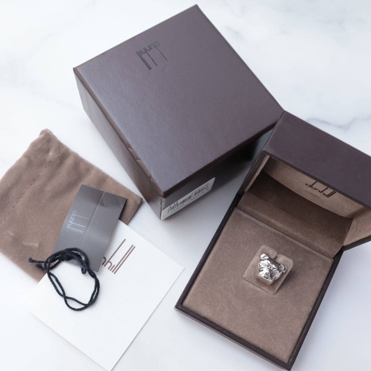ブルドッグ dunhill カフスボタン ラペルピン シルバー ブルドッグ dunhill カフスボタン ラペルピン シルバー
