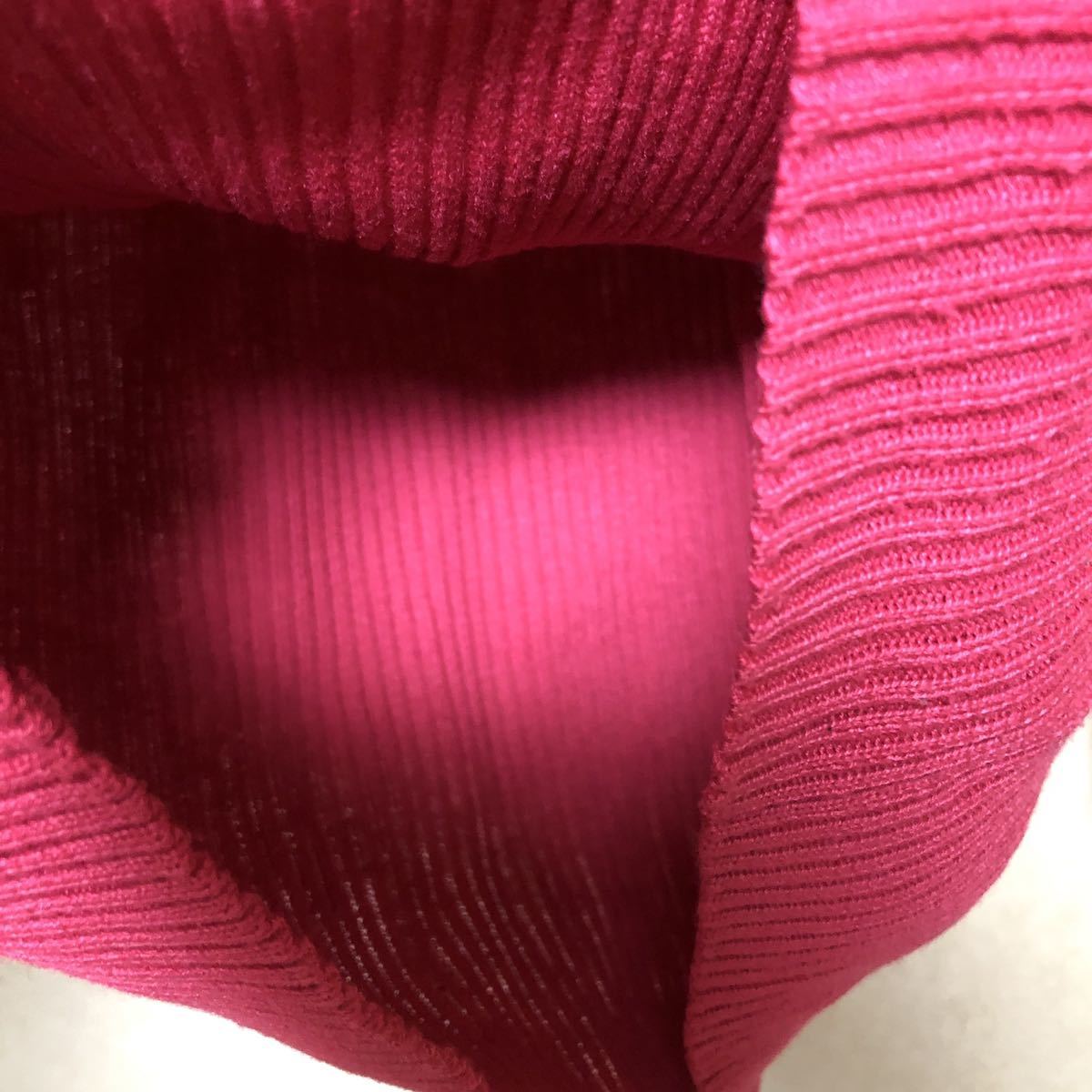 f142 未使用　ビジュー　トップス　ニット　ピンク　レディース　ファッション　衣類　長袖_画像5