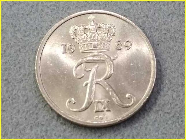 【デンマーク 10オーレ 硬貨/1969年】 10 ORE 旧硬貨/コイン/古銭/DANMARK_画像4