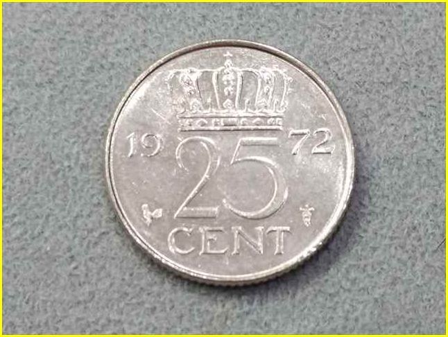 【オランダ 25セント 硬貨/1972年】 25 CENT/旧硬貨/コイン/25Ct/古銭/NEDERLANDEN_画像2