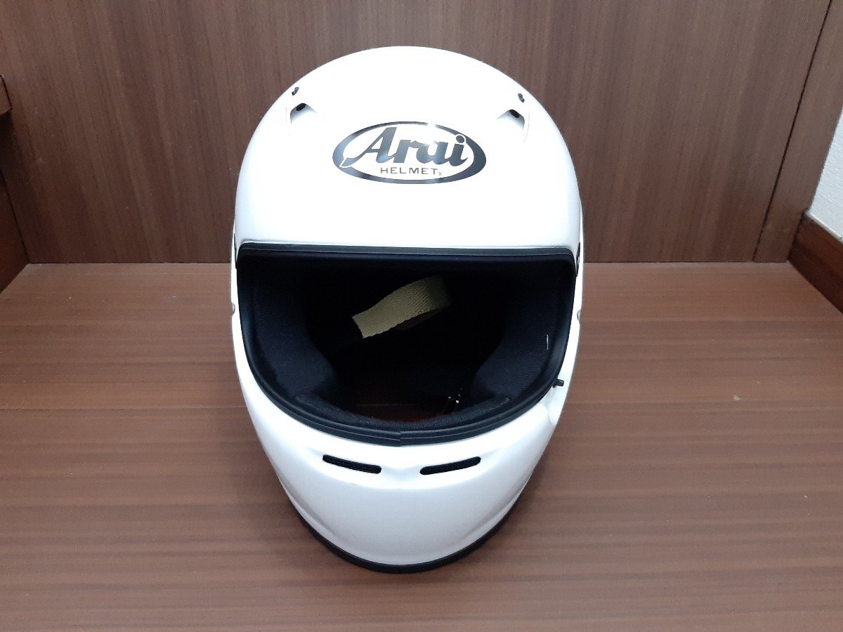 Arai アライ GP-5W★8859 ホワイト■4輪競技用　59-60㎝ サイズL■ほぼ未使用 程度上々 取扱説明書付●送料安 消費税不要 _画像3