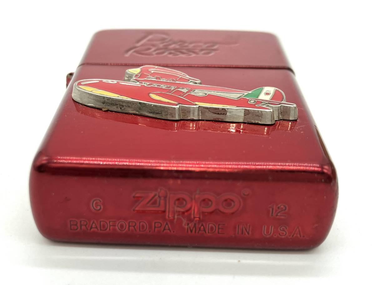 【10727】ZIPPO ジッポー ジブリ 紅の豚 PORCO ROSSO ポルコロッソ サボイア 飛行艇 火花〇_画像4