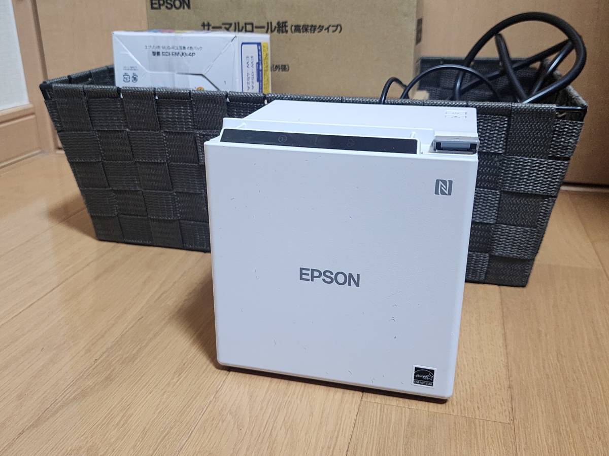 EPSON エプソン レシートプリンター TM-m30 MODEL M335B 新品インク　ロール紙2箱と1ロールセット_画像8