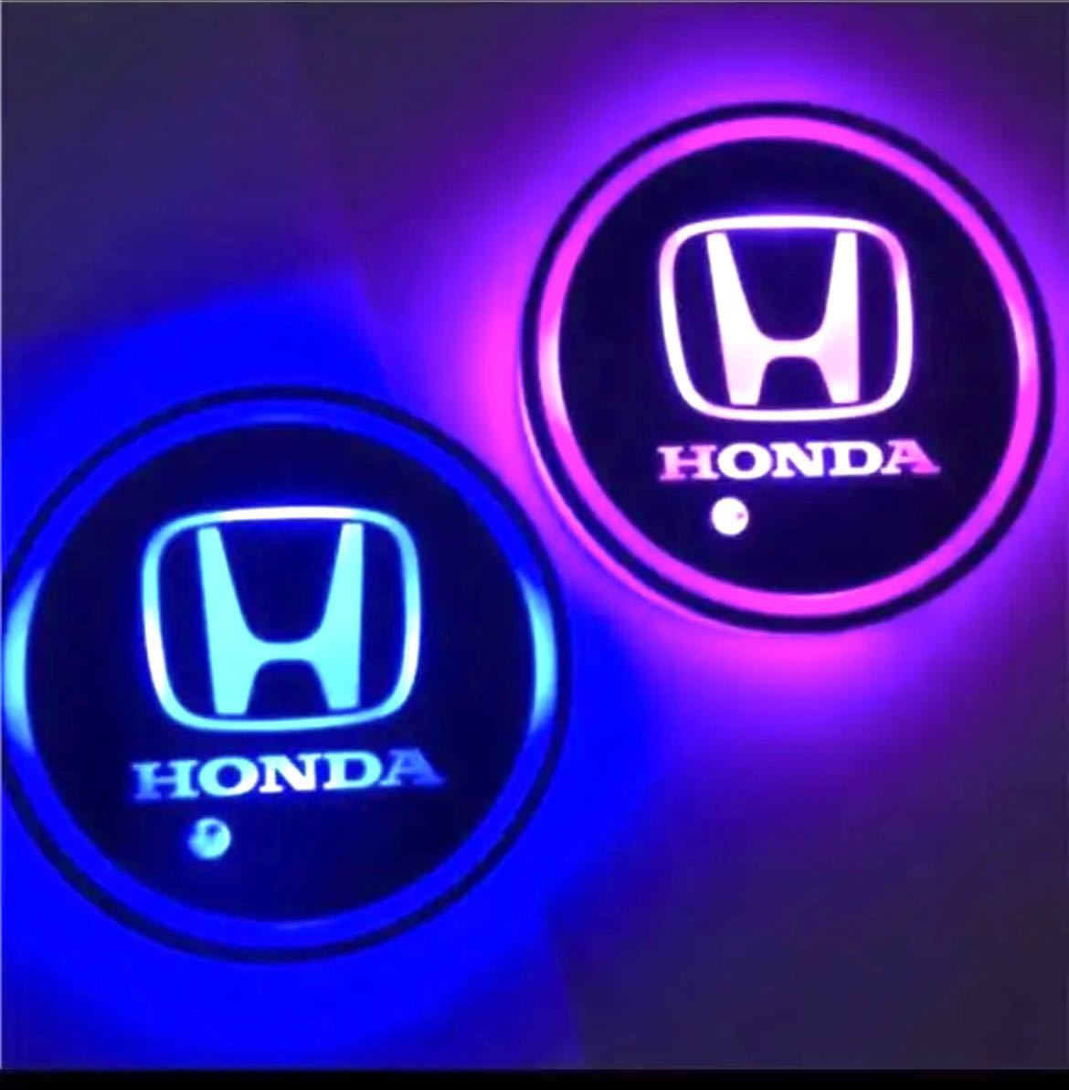 ★HONDAロゴが光る★LEDコースター★ホンダ綺麗に光る！honda★mugen★オデッセイ★_画像9