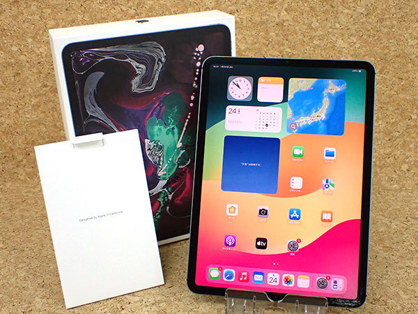 【中古 割れ】SIMロック解除 au iPad Pro 11インチ 第1世代 Cellular 64GB スペースグレイ MU0M2J/A SIMフリー 画面割れ 制限〇(PAA580-1)_画像1