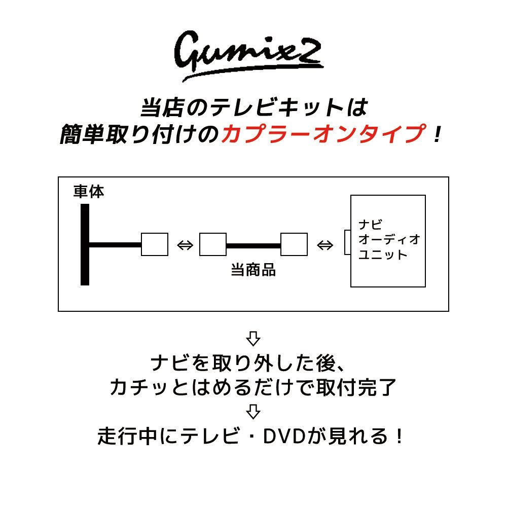 NHZD-W62G 用 メール便 送料無料 2012年モデル トヨタ 走行中 に TV が 見れる テレビキット キャンセラー ハーネス ジャンパー_画像3