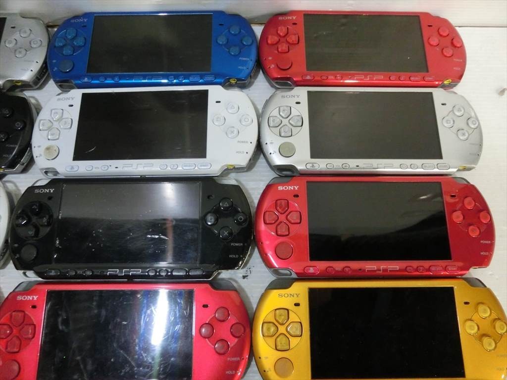 T【F3-46】【80サイズ】▲未検品/Sony ソニー/PSP-3000 本体 36台セット/ゲーム機/※傷・汚れ・欠品パーツ有_画像6