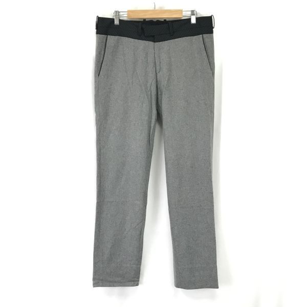 アバハウス/ABAHOUSE★ウール混/秋冬ストレートパンツ【3/メンズL/股下80cm/グレー系/gray系】Pants/Trousers◆BH481_画像1