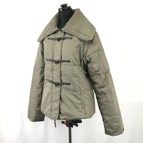  Benetton /UNITED COLORS OF BENETTON* down jacket [women*s size -M/ khaki /khaki] slit thread use /Coats/Jackets/Jumpers*pBH289