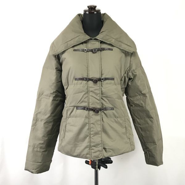  Benetton /UNITED COLORS OF BENETTON* down jacket [women*s size -M/ khaki /khaki] slit thread use /Coats/Jackets/Jumpers*pBH289