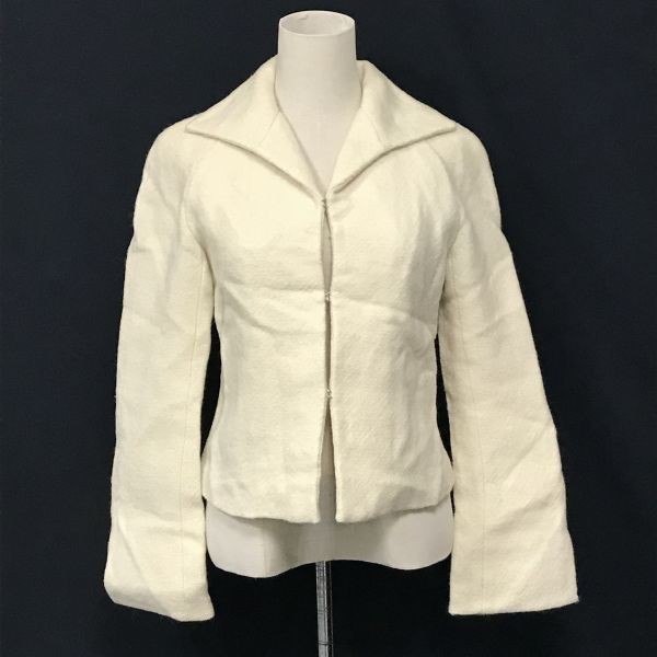  made in Japan * mistake Chloe /miss chloe* wool blouson / jacket / short coat [40/Women\'s size -M/ beige ] springs hook *BC166W