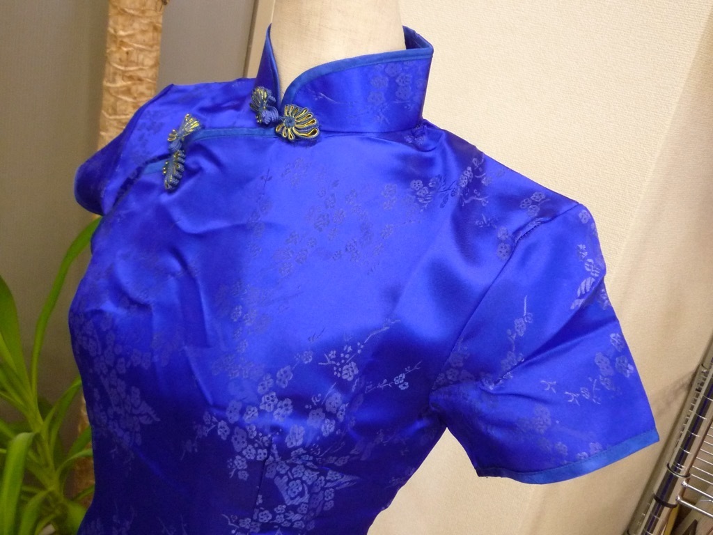  последовательность дракон платье в китайском стиле размер 36 синий blue китайский одежда костюм костюмированная игра China тугой разрез ввод короткий рукав HUN LONG выгодная покупка стоит посмотреть нестандартный OK