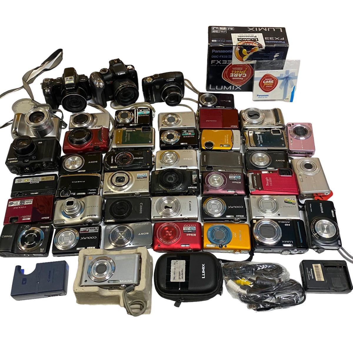 デジタルカメラ SONY NIKON CASIO PANASONIC RICOH OLYMPUS PENTAX コンパクトデジカメラ まとめて43台中古品_画像6