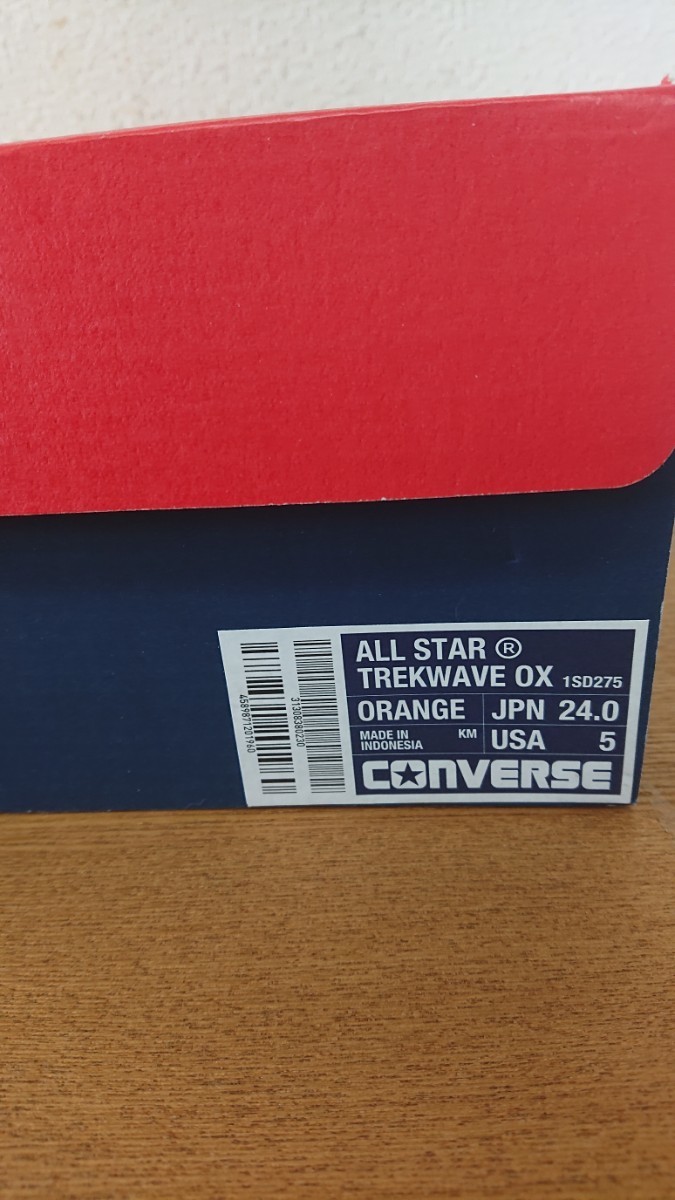 【美品】CONVERSE コンバース スニーカー オールスター ALL STAR TREKWAVE OX 1SD275 オレンジ 24.0㎝ 【試し履きのみ】の画像7