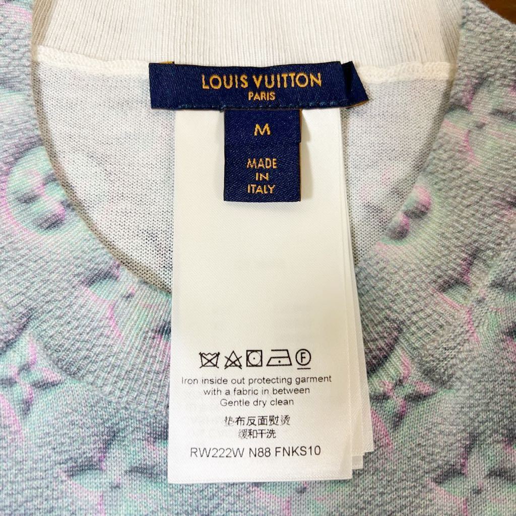 【未使用品】LOUIS VUITTON ルイヴィトン 最高級 カシミヤ 3Dグロー モノグラム ニット トップ Tシャツ size M 即完売品 レディース_画像7