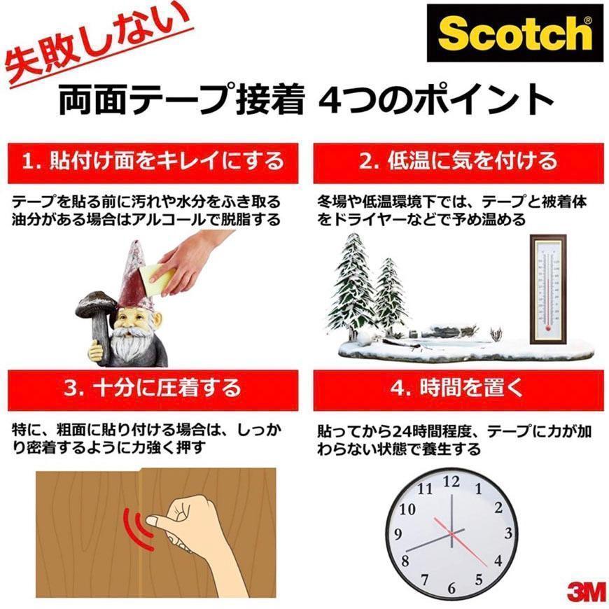3M 両面テープ 魔法 超強力 のり残らず はがせる 防水 5x5x0.2cm_画像7