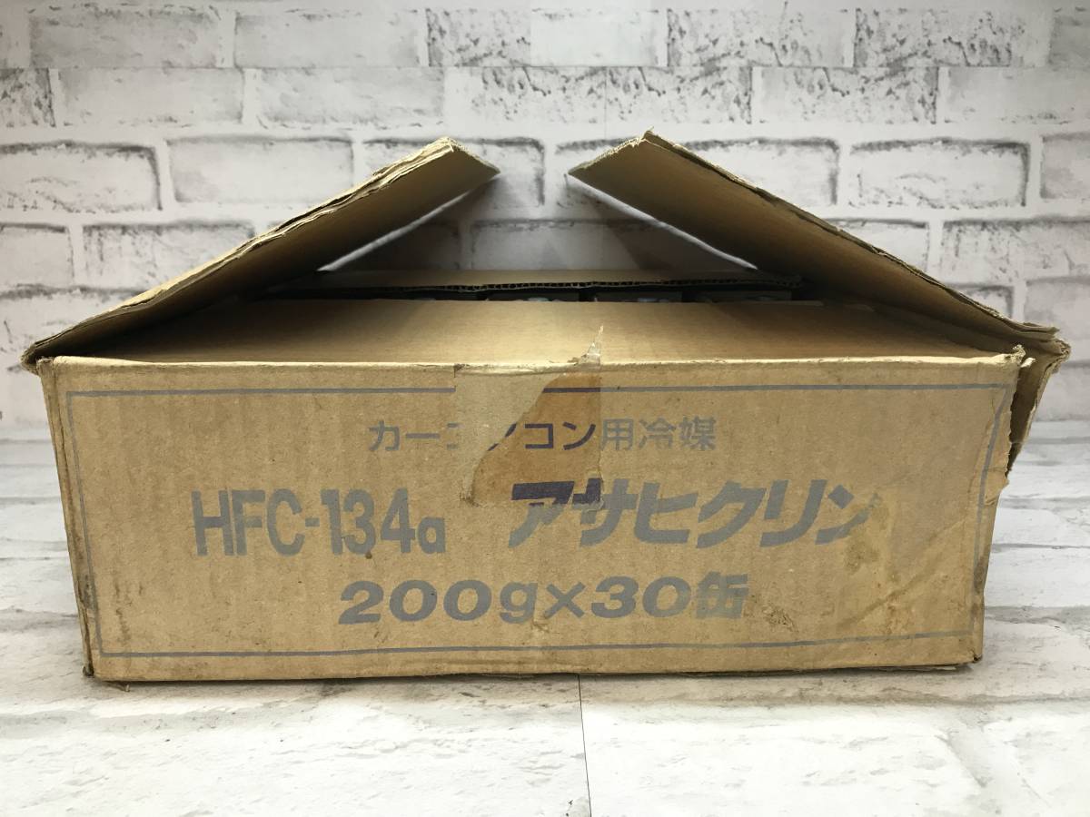 SFU【20-240128-HH-3】旭硝子 HFC-134a カーエアコン用冷媒 200g 30本セット【中古買取 併売品】_画像9