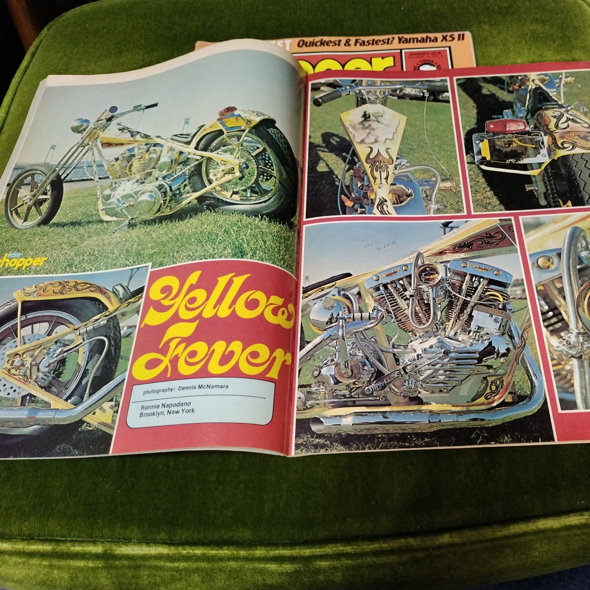 ストリートチョッパー　street chopper 1978年1月3月8月号　年式相応の痛みはあります トライアンフ ビンテージ ナックル チョッパー_画像6