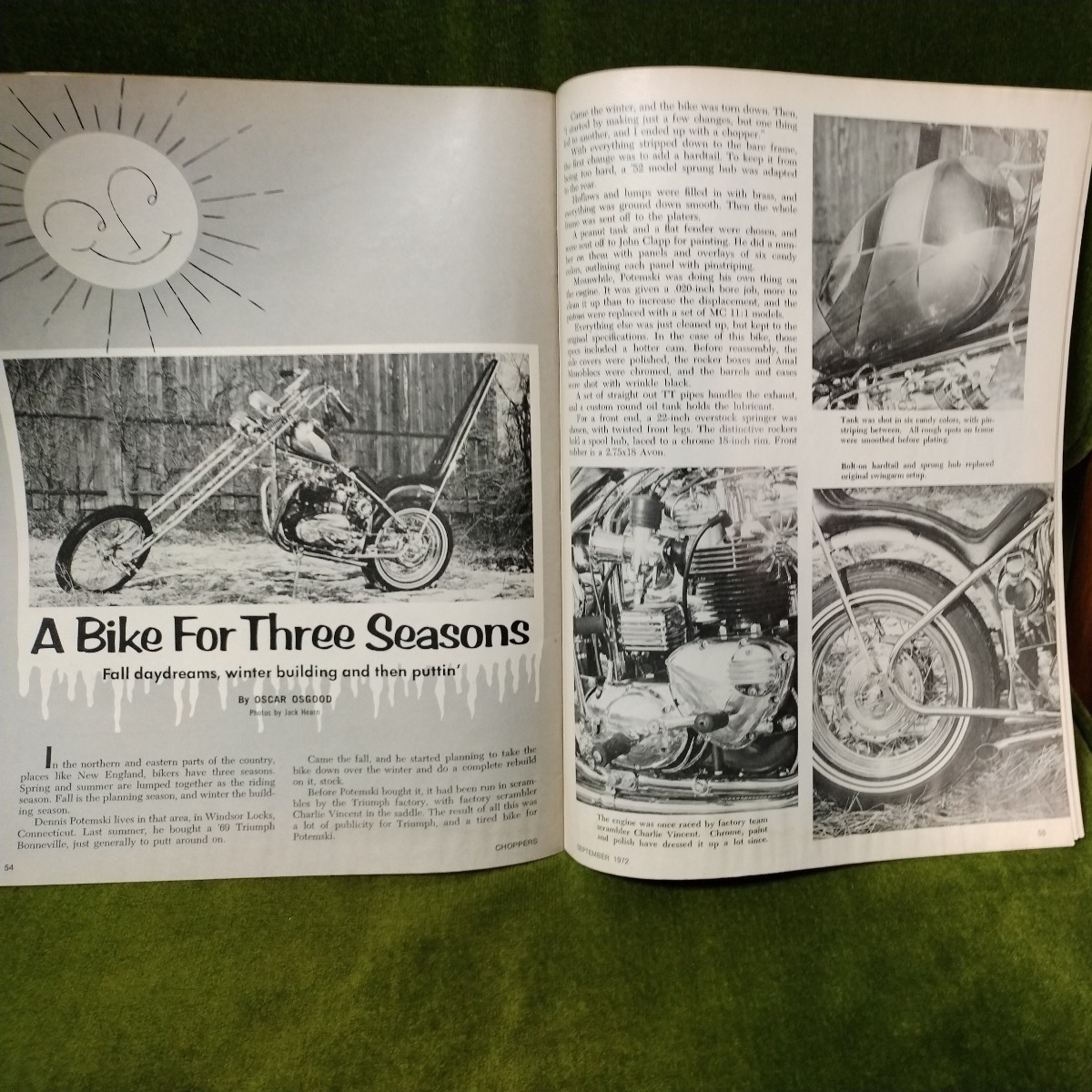 チョッパーズマガジン choppers magazine 1972年9月号　年式相応の痛みはあります　トライアンフ メンテナンス ビンテージ_画像7